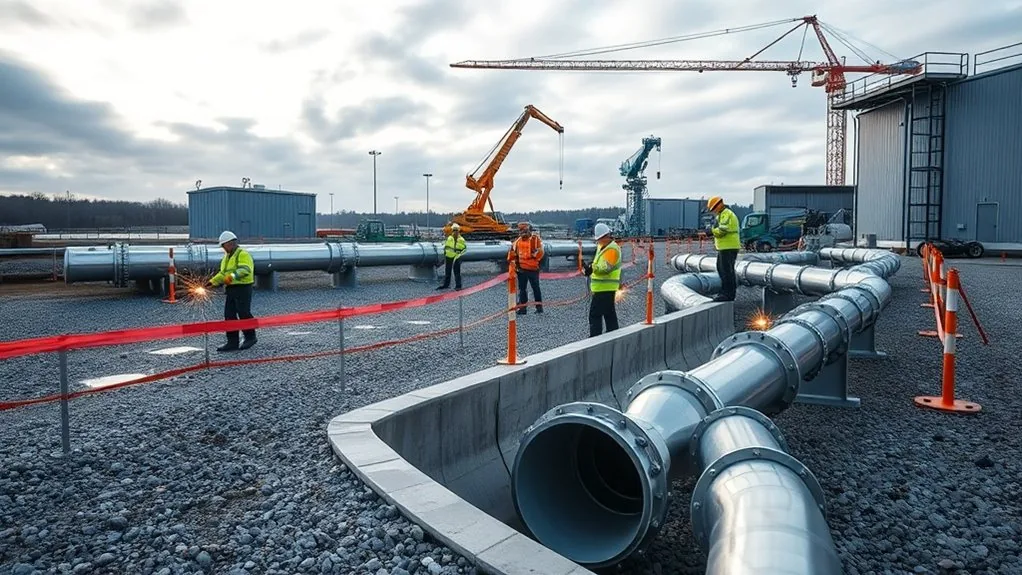 Gas & Oil Pipe Ducting & Installation in Sandwich